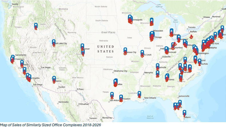 National office campus transaction locations